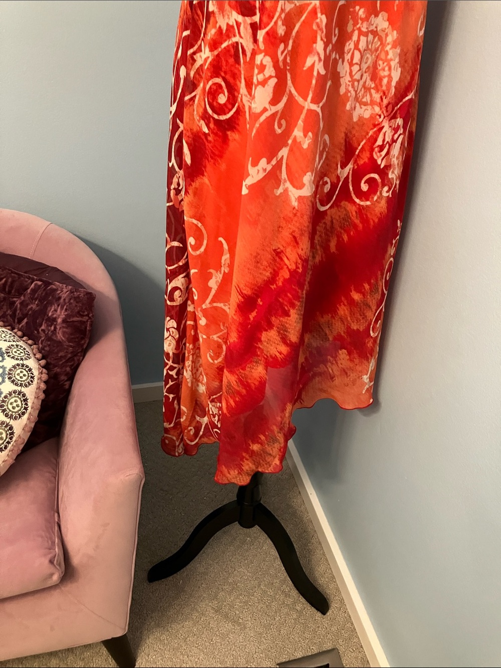 Rabbit Rabbit Rabbit Red and Orange Asymmetrical Halter Dress - Picture 4 of 4